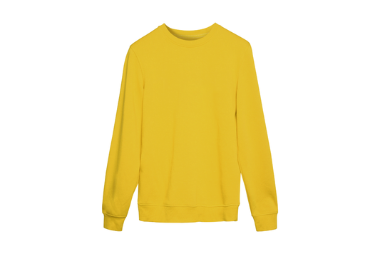 Yellow fleece blend sweatshirt for women