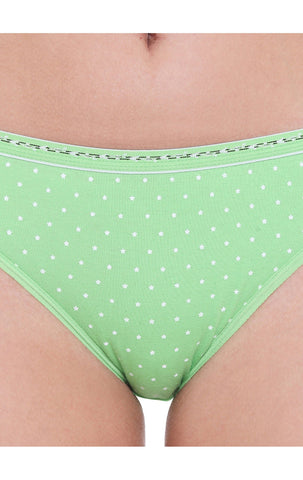 Pack of 3 High-Cut Bikini Style Cotton Printed Briefs in Assorted colors-1494