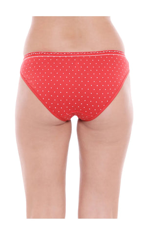 Pack of 3 High-Cut Bikini Style Cotton Printed Briefs in Assorted colors-1494