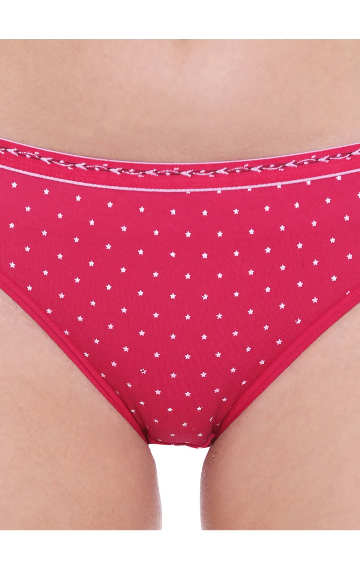 Pack of 3 High-Cut Bikini Style Cotton Printed Briefs in Assorted colors-1494