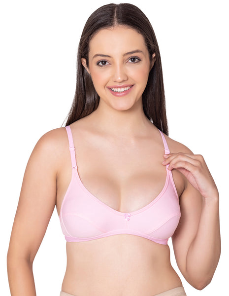 Bodycare polycotton wirefree convertible straps comfortable non padded bra-1531PI