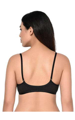 Bodycare Non Padded, Front open Bra-1568-Black