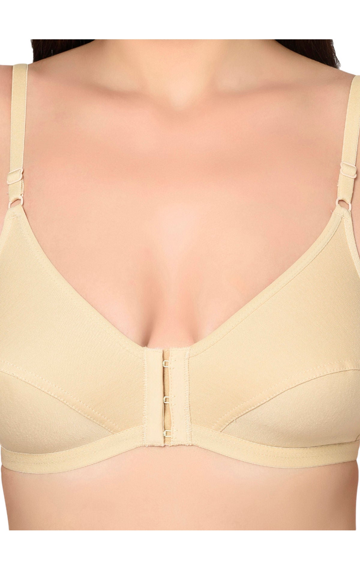 Bodycare Non Padded, Front open Bra-1568-Skin