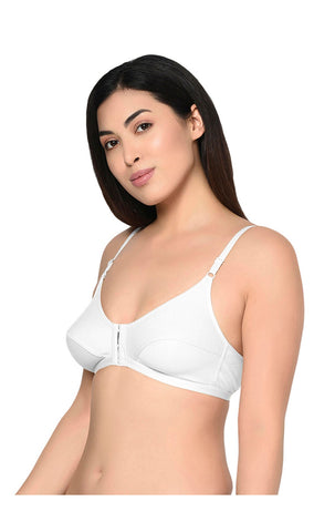 Bodycare Non Padded, Front open Bra-1568-White