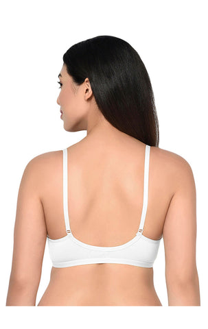 Bodycare Non Padded, Front open Bra-1568-White