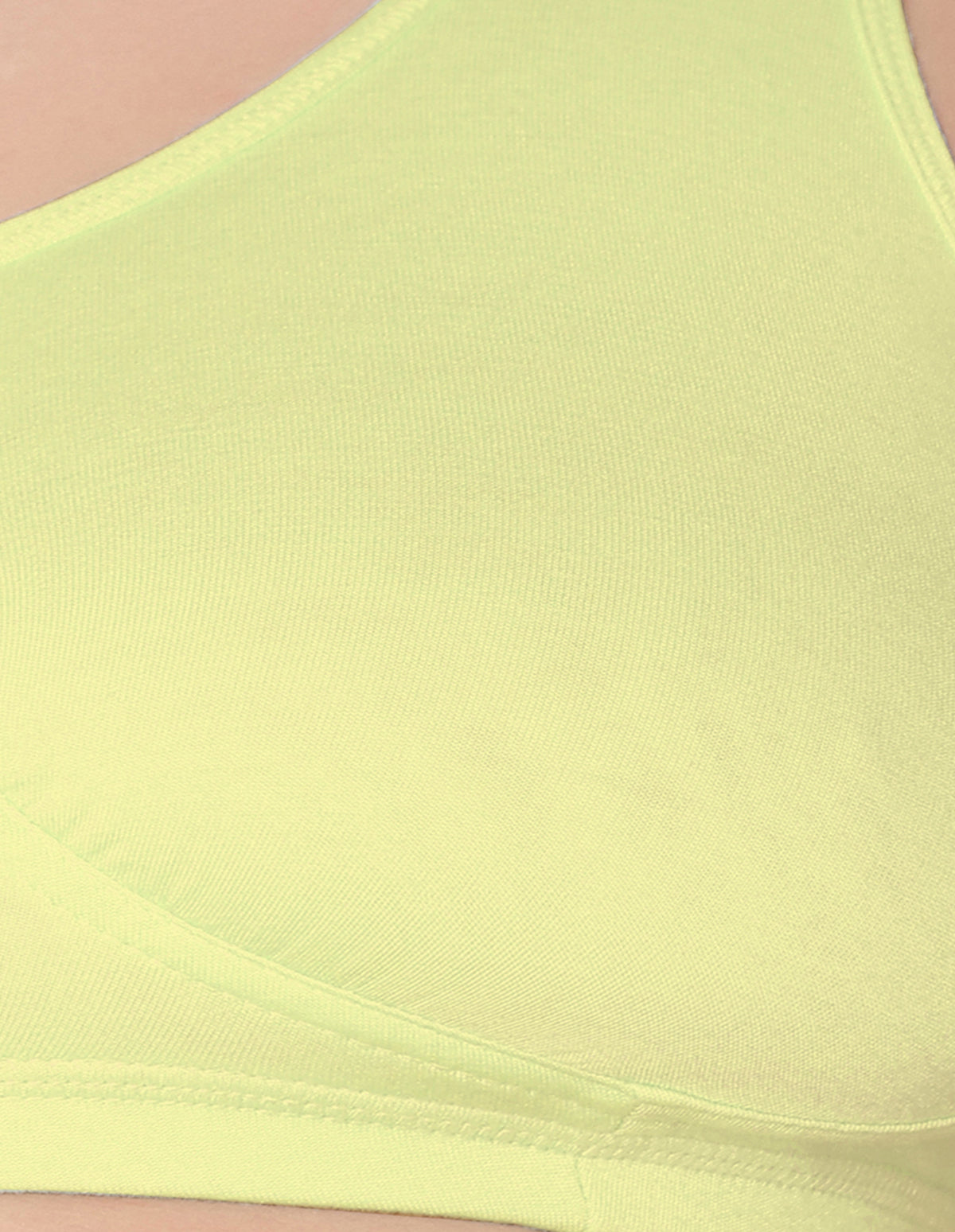 Bodycare modal spandex wirefree broad straps soft cup sleep bra-1625Lemon