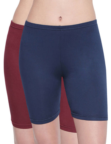 Bodycare Pack of 2 Cycling shorts Solid in Assorted Color-16D