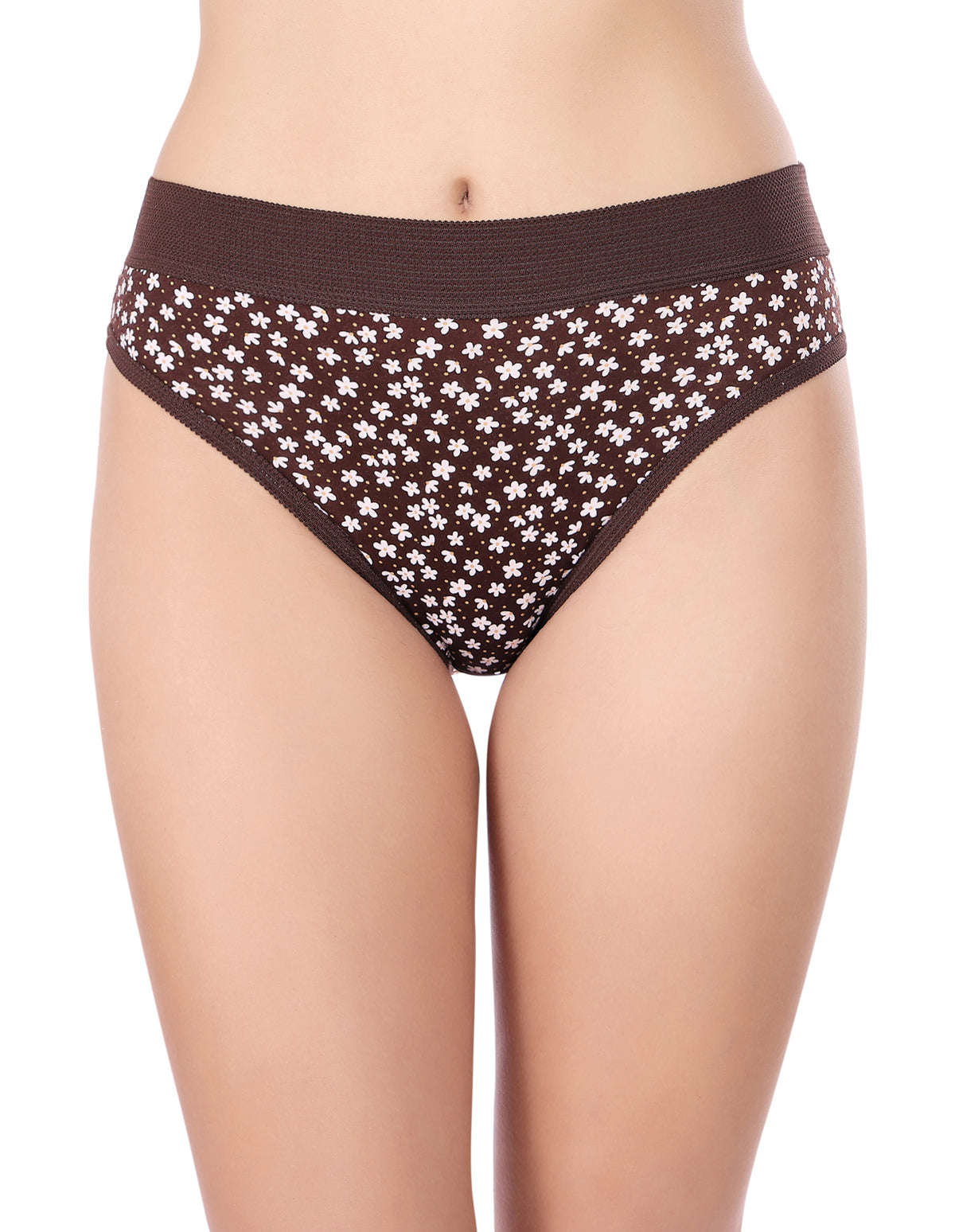 Bodycare Waist Shapewear Floral Print Panty (Pack of 3) - Multicolor - 2978