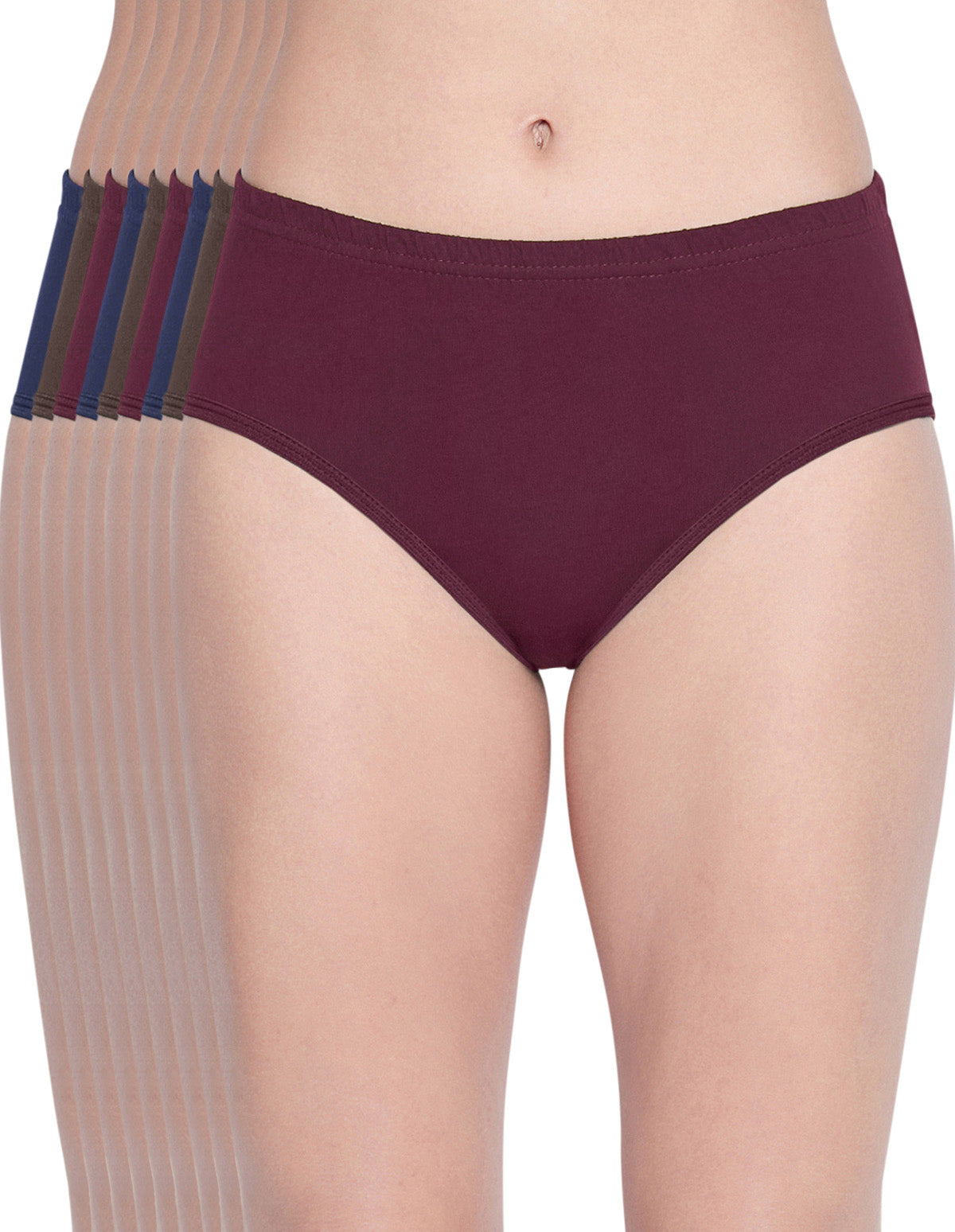 Bodycare women's combed cotton assorted Hipster Panty Pack of 9 ( 2D-D )