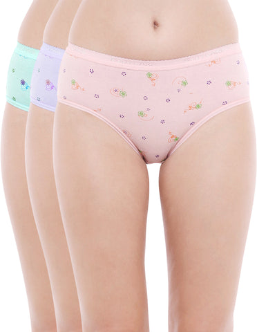 Pack of 3 Bodycare Premium Printed Cotton Briefs in Assorted colors-3000