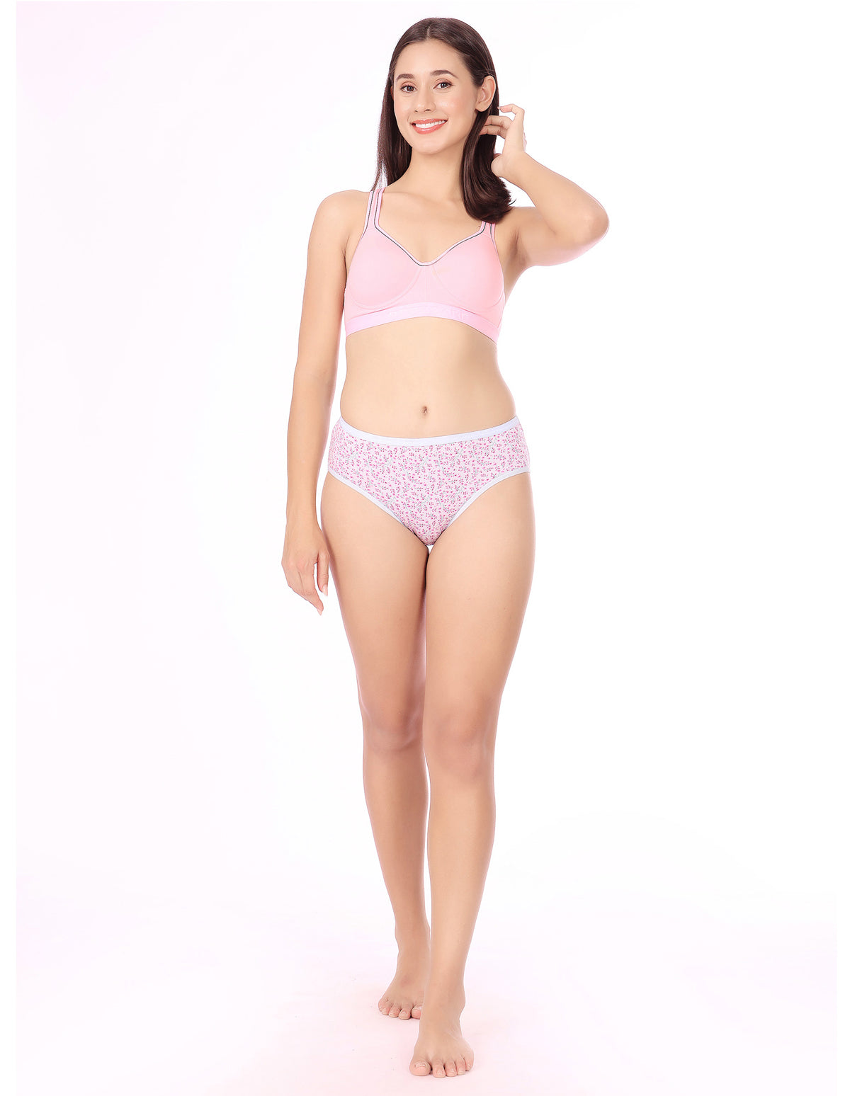 Bodycare Mid Rise Floral Print Panty (Pack of 3) - Multicolor - 3246