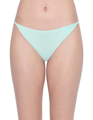 Bodycare Pack of 3 Bikini Style Cotton spandex Briefs in Assorted colors with V-String band-E36C