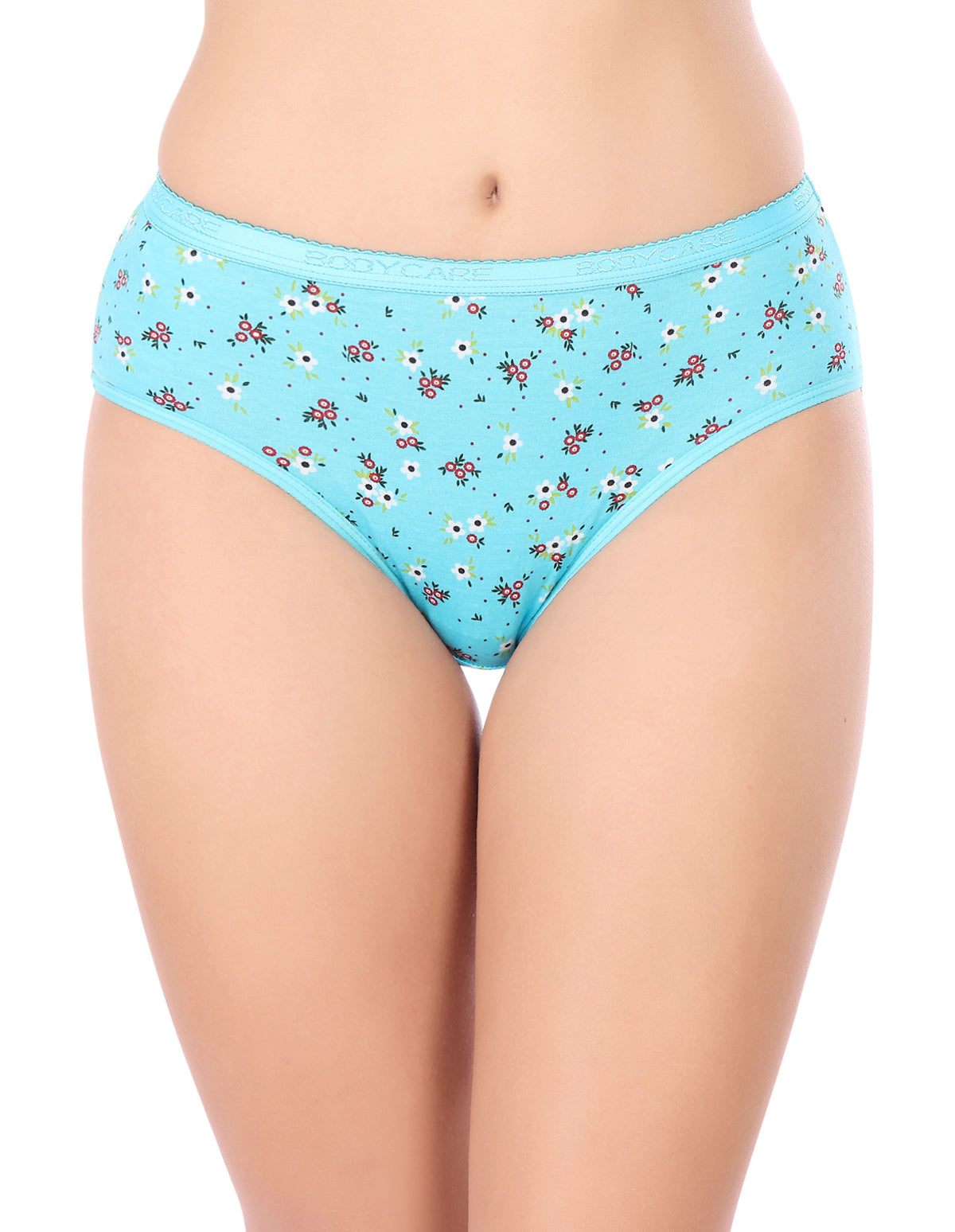 Bodycare Mid Rise Floral Print Panty (Pack of 3) - Multicolor - 4208