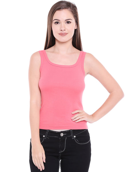 Broad Straps Round Neck Camisole - 44COR