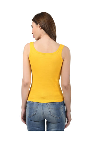 Broad Straps Round Neck Camisole - 44GOL