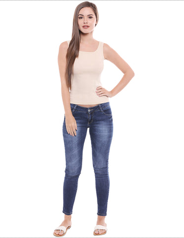 Broad Straps Round Neck Camisole - 44S