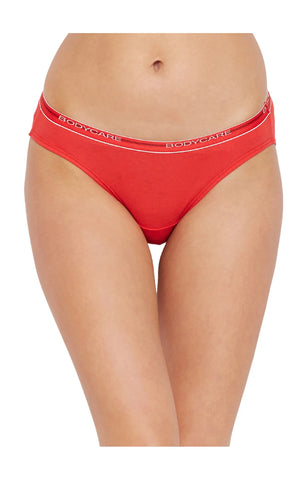 Bodycare Pack of 3 Bikini Style Cotton Briefs in Assorted colors with Broad elastic band-E45C