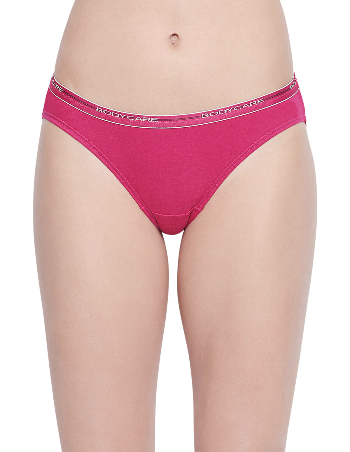 BODYCARE Pack of 3 Bikini Style Cotton Briefs in Assorted colors with Broad elastic band-E45D