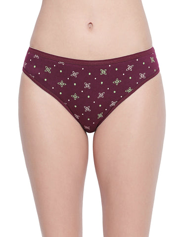 Bodycare Pack of 3 Dark Printed High Cut Briefs in Assorted Color-5000