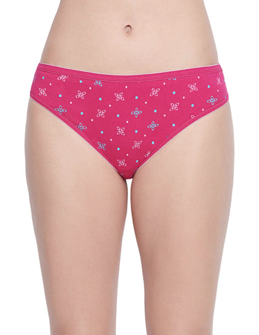 Bodycare Pack of 3 Dark Printed High Cut Briefs in Assorted Color-5000