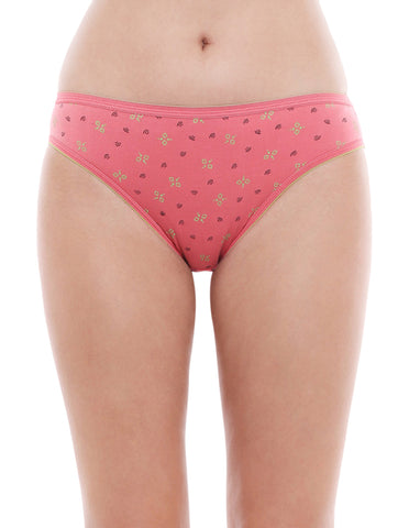 Bodycare 100% Cotton Printed High Cut Panty-5200