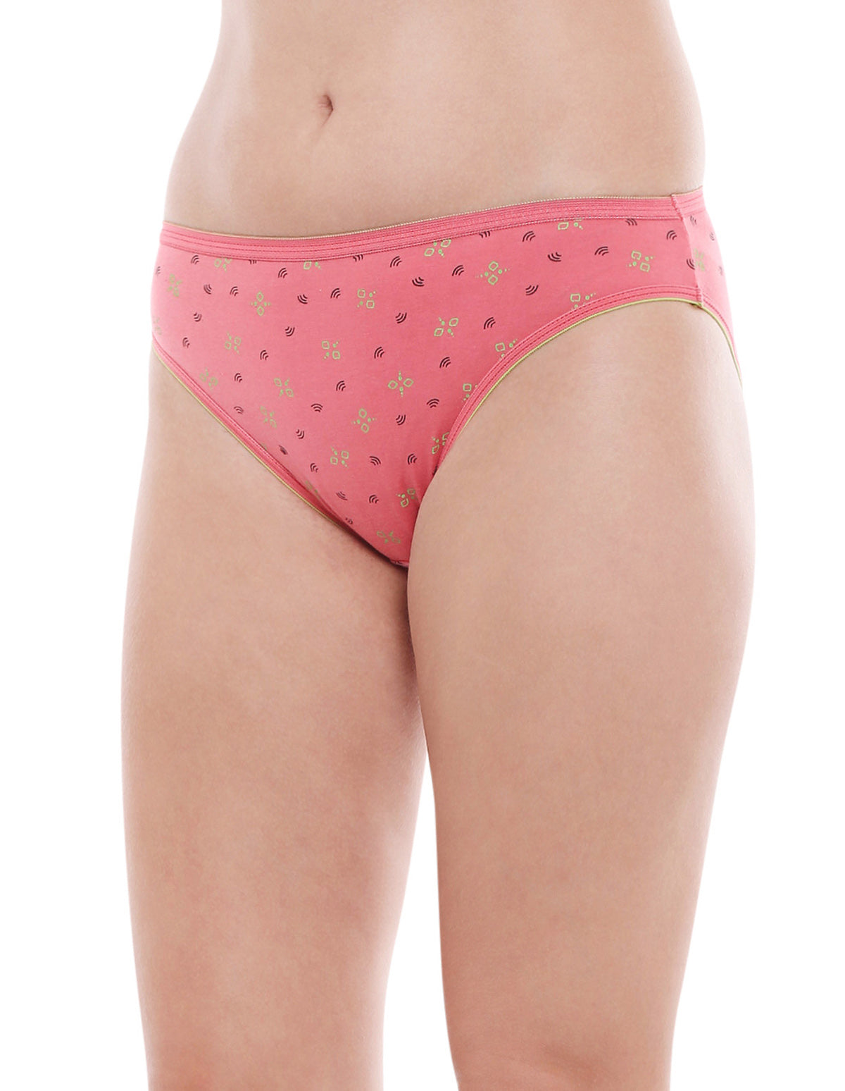 Bodycare 100% Cotton Printed High Cut Panty-5200
