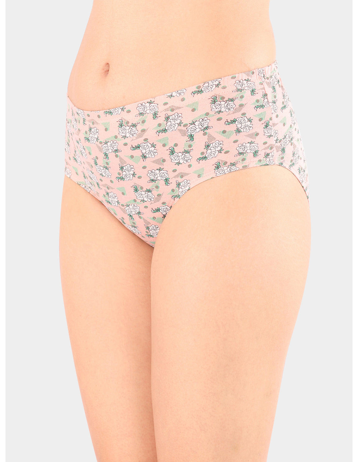 Bodycare Mid Rise Floral Print Panty (Pack of 3) - Multicolor - 5426