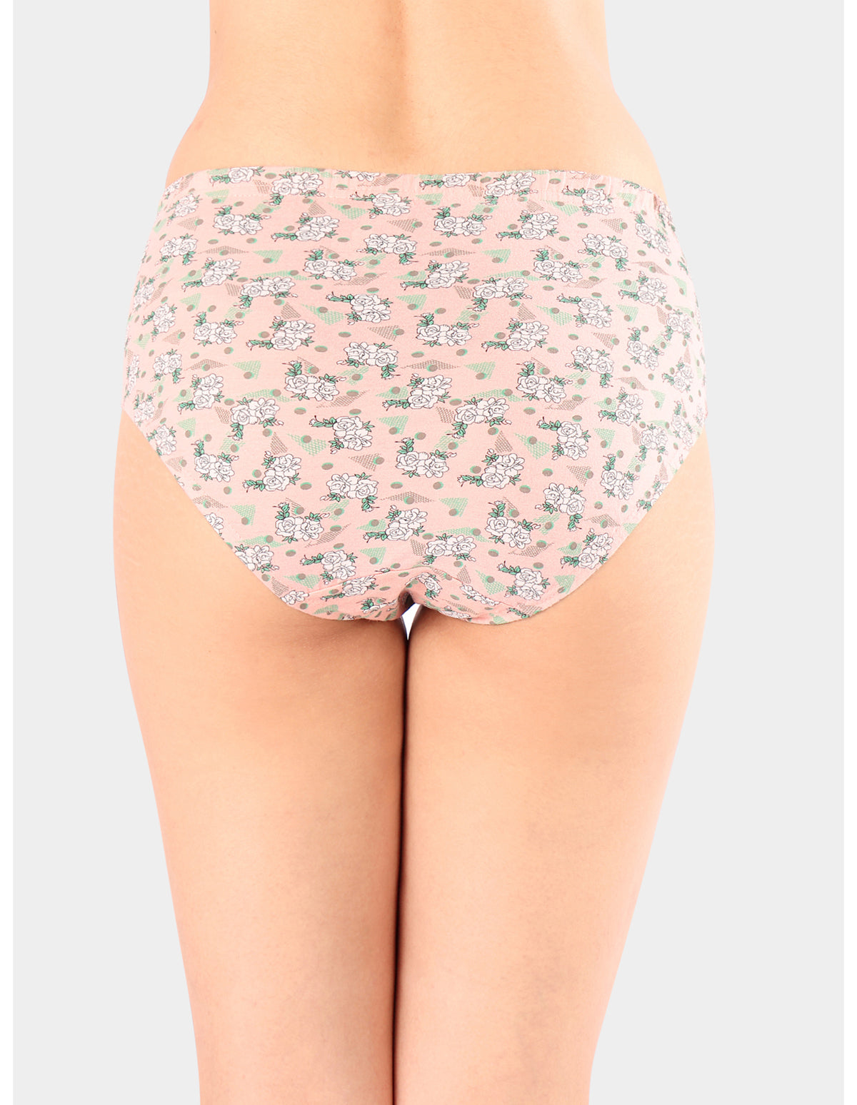 Bodycare Mid Rise Floral Print Panty (Pack of 3) - Multicolor - 5426
