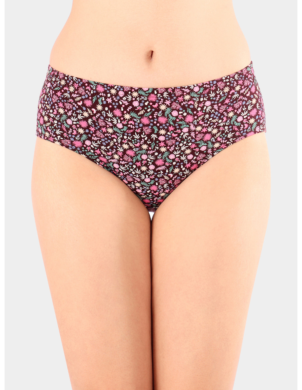 Bodycare Mid Rise Floral Print Panty (Pack of 3) - Multicolor - 5428