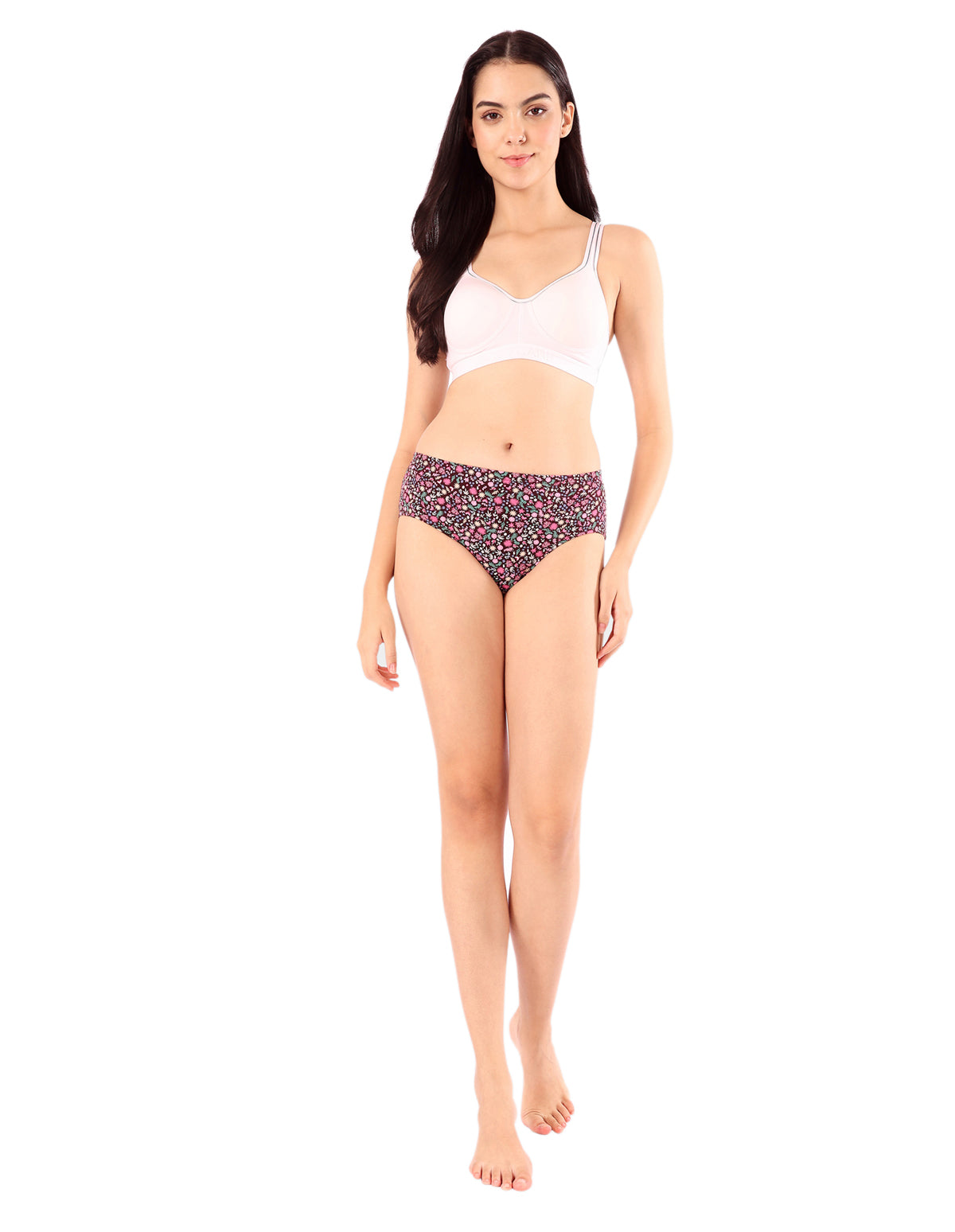 Bodycare Mid Rise Floral Print Panty (Pack of 3) - Multicolor - 5428