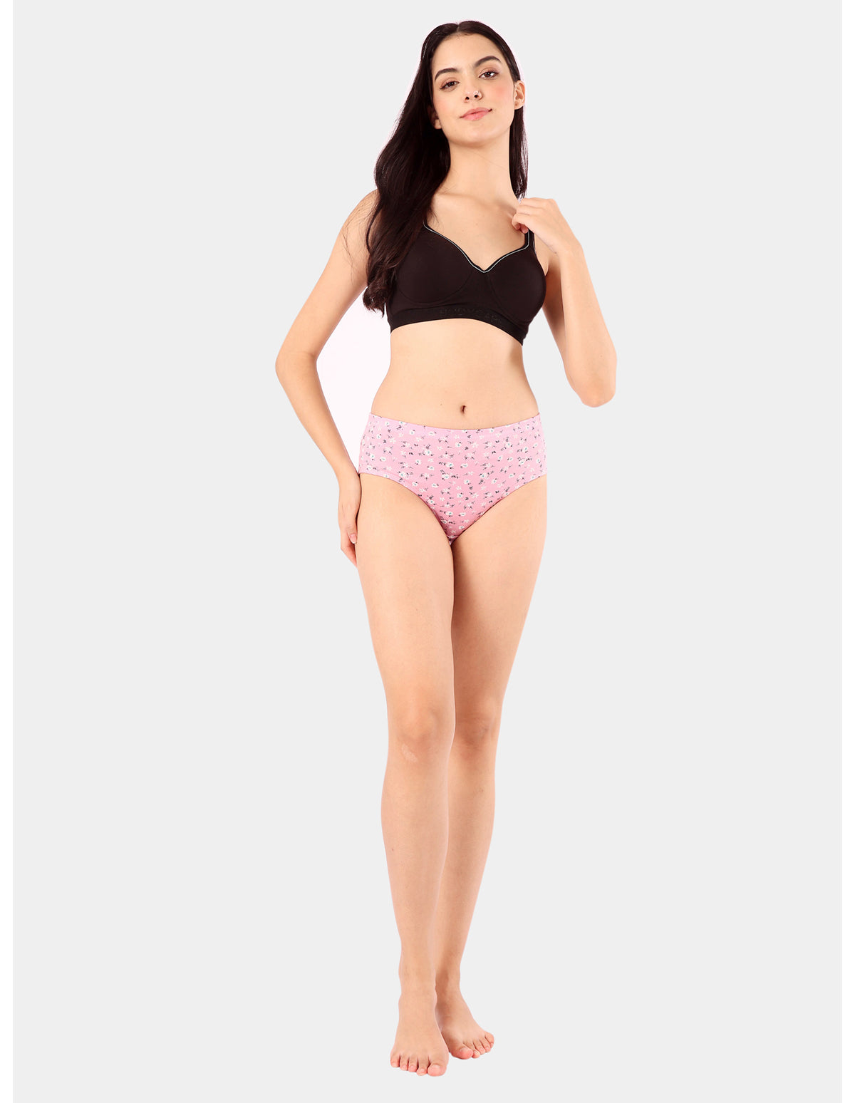 Bodycare Mid Rise Floral Print Panty (Pack of 3) - Multicolor - 5431