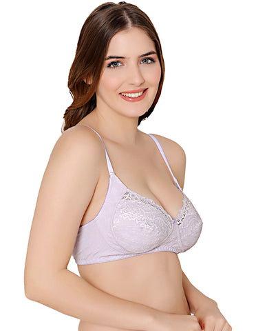 Bodycare cotton spandex wirefree adjustable straps designer net cup non padded bra-5506LOV