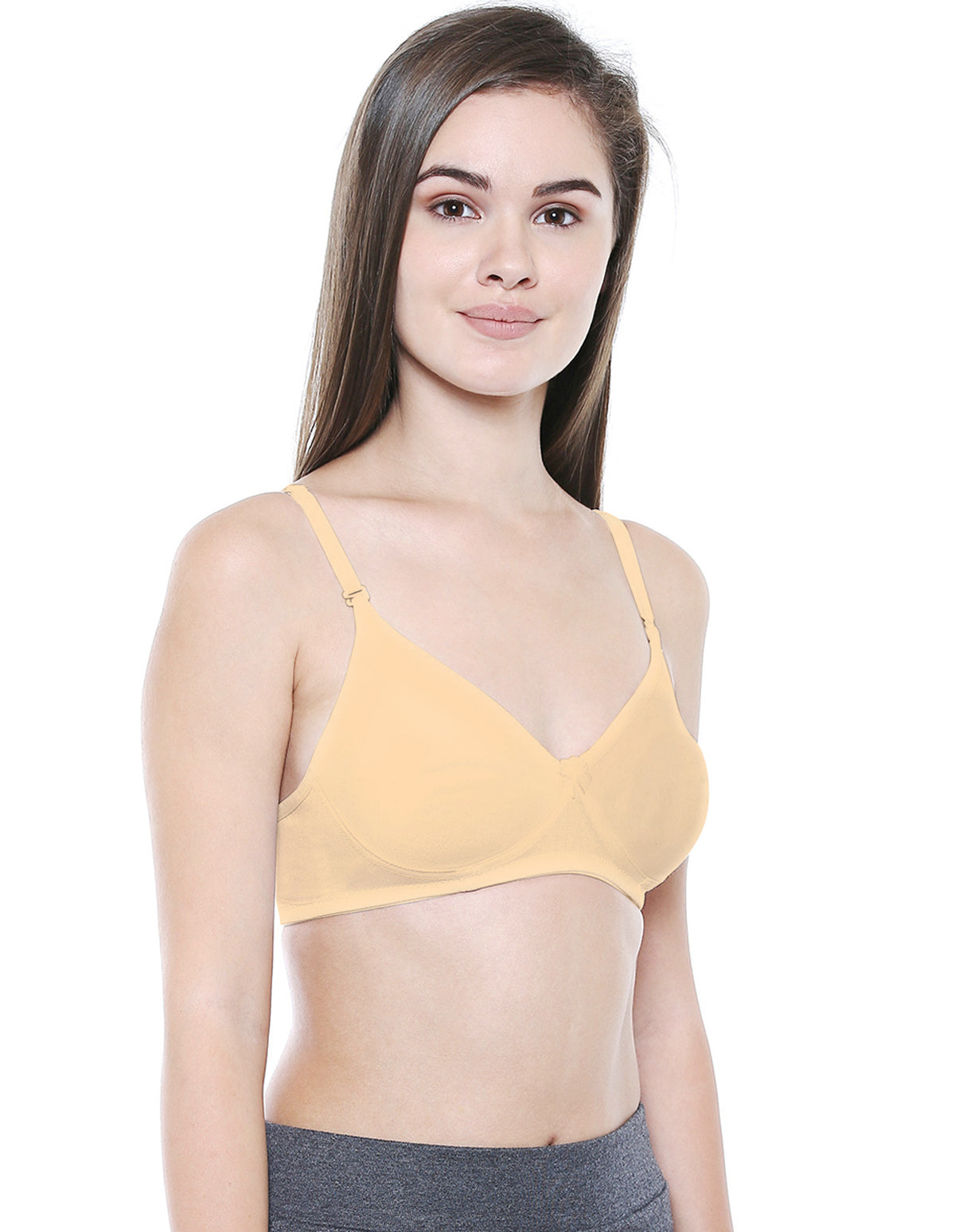 Seamless Cup Bra-5554S with free transparent strap