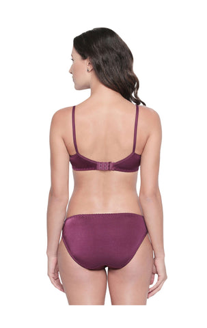 Bodycare Bridal Wine Bra & Panty Lingerie Set - 6402WI