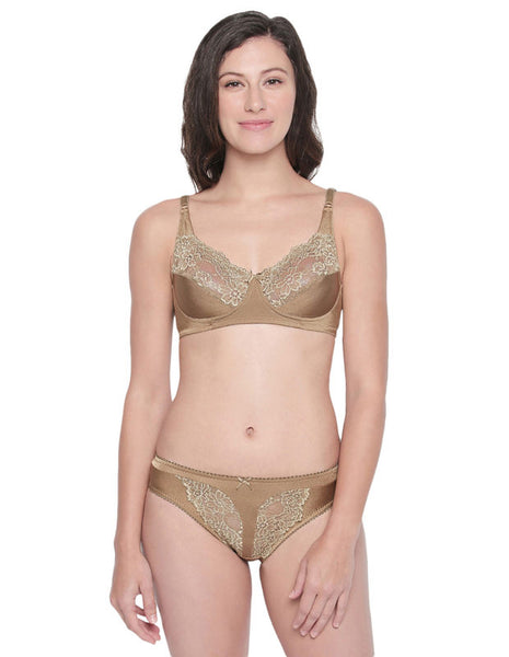 Bodycare Bridal Khaki Bra & Panty Lingerie Set - 6403KH