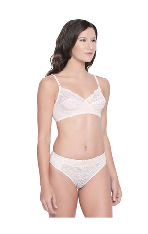 Bodycare Bridal Peach Bra & Panty Lingerie Set - 6405PE