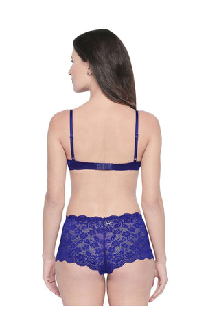 Bodycare Bridal Royal Blue Bra & Panty Lingerie Set - 6406RBL
