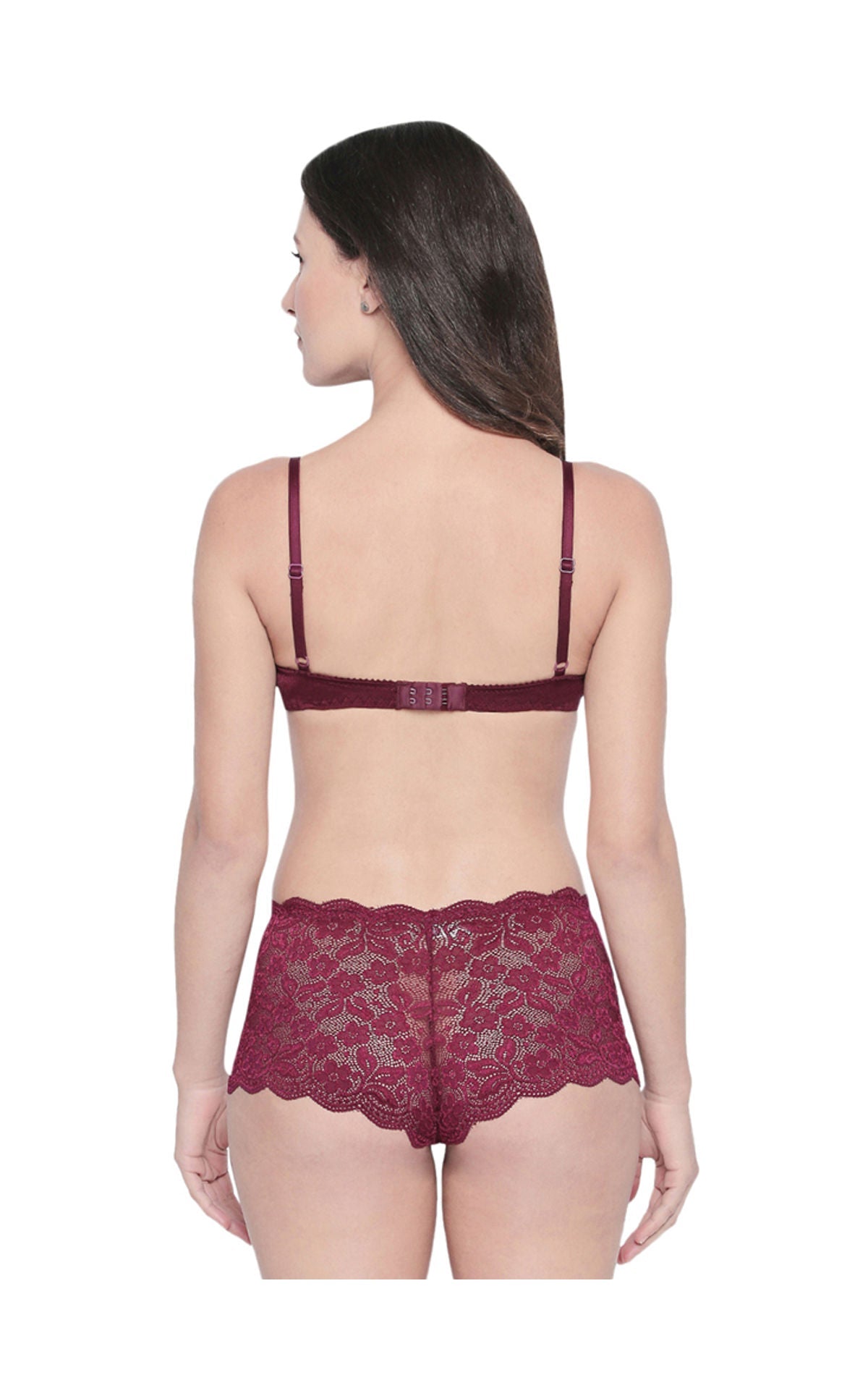 Bodycare Bridal Wine Bra & Panty Lingerie Set - 6406WI