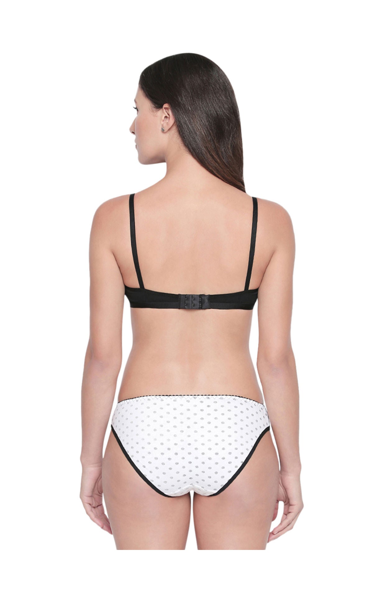 Bodycare Bridal Bra & Panty Printed Lingerie Set in Black & White Colour - 6411PRT-3