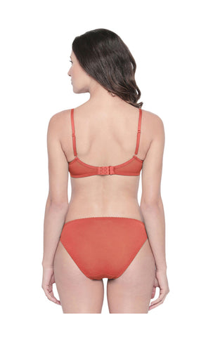 Bodycare Bridal Coral Bra & Panty Lingerie Set - 6415CO