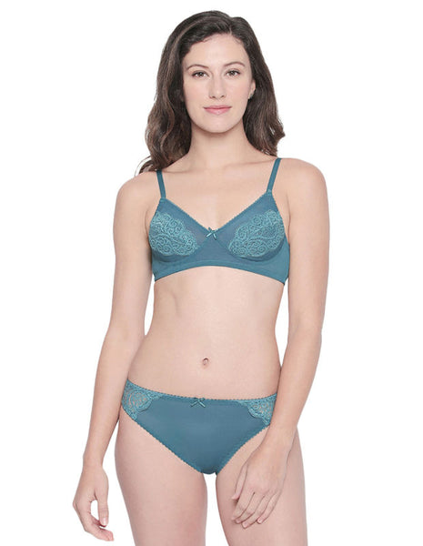 Bodycare Bridal Green Bra & Panty Lingerie Set - 6415GR