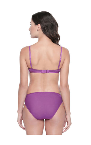 Bodycare Bridal Dark Purple Bra & Panty Lingerie Set - 6416DPU