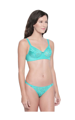 Bodycare Bridal Sea Green Bra & Panty Lingerie Set - 6417SGR