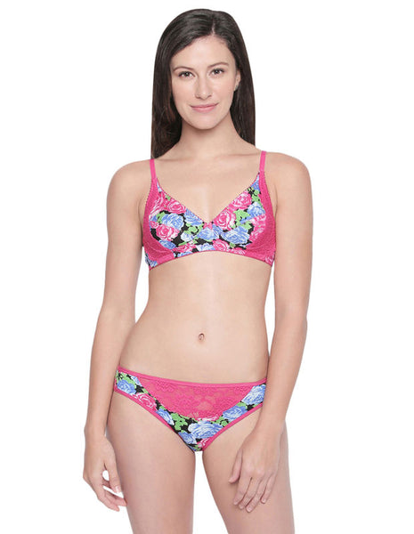 Bodycare Bridal Rani Bra & Panty Printed Lingerie Set - 6420-RA