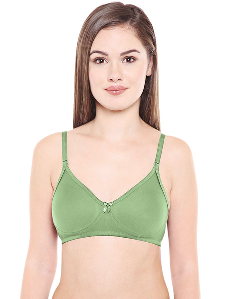 Perfect Coverage Bra-6525OLIVE with free transparent strap