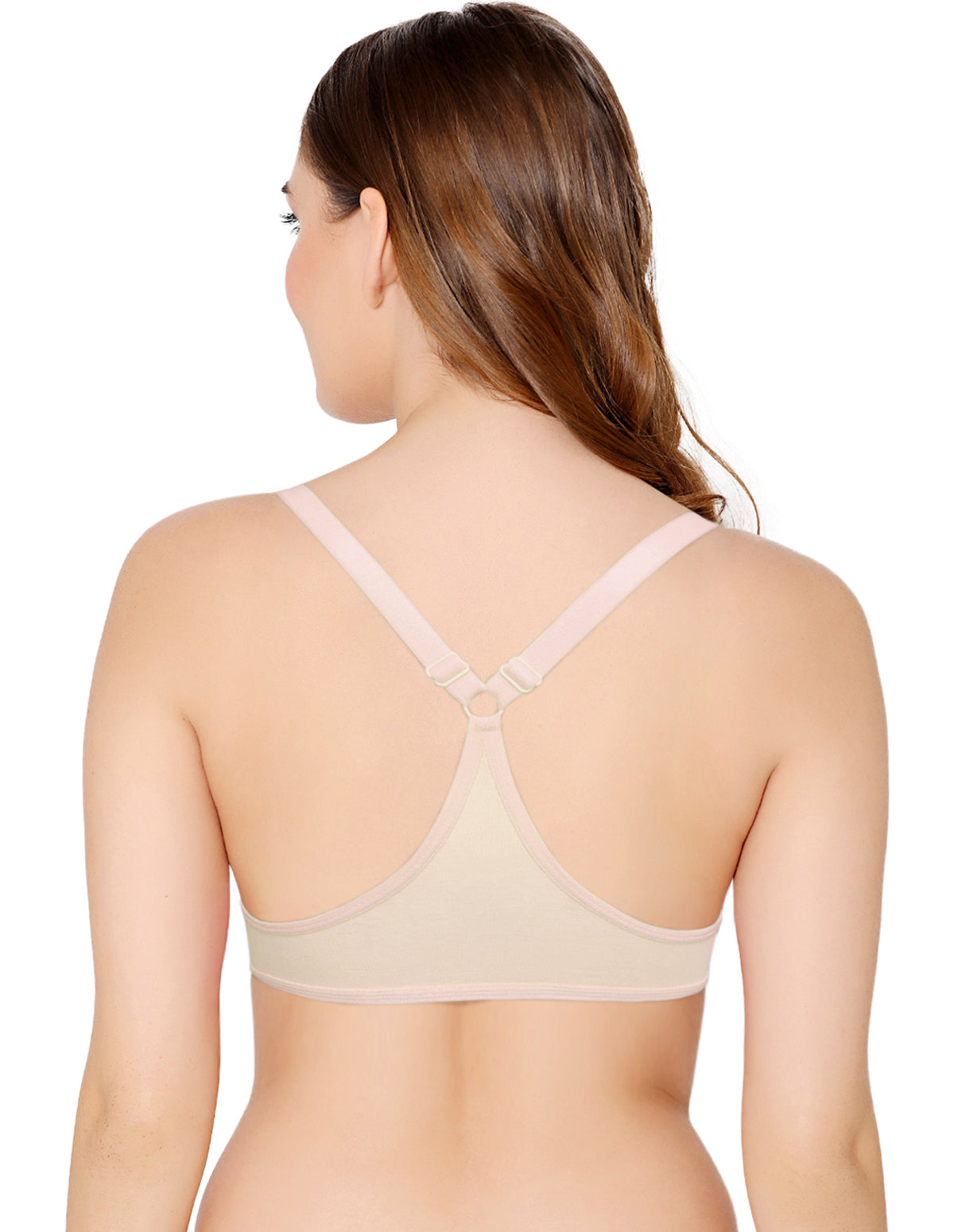 Bodycare Low Coverage, Front open, Seamless Padded Bra-6571-Skin