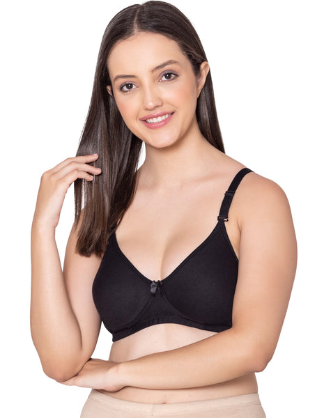 Bodycare polycotton wirefree convertible straps moulded cup non padded bra-6594B