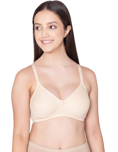 Bodycare polycotton wirefree convertible straps moulded cup non padded bra-6594S