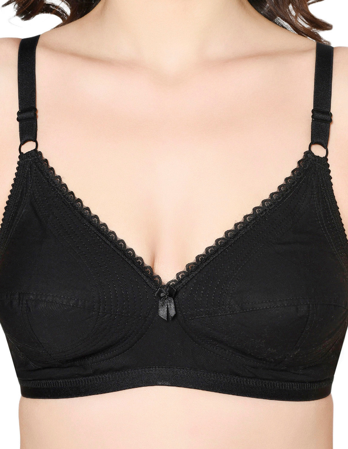 Bodycare Non Padded Bra-6596-Black