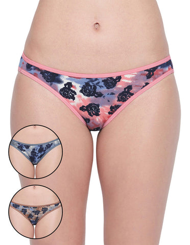 Bodycare Pack of 3 Premium Printed Bikini Briefs in Assorted Color-6603